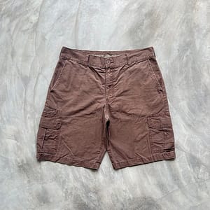 Brwon Cargo round pocket shorts