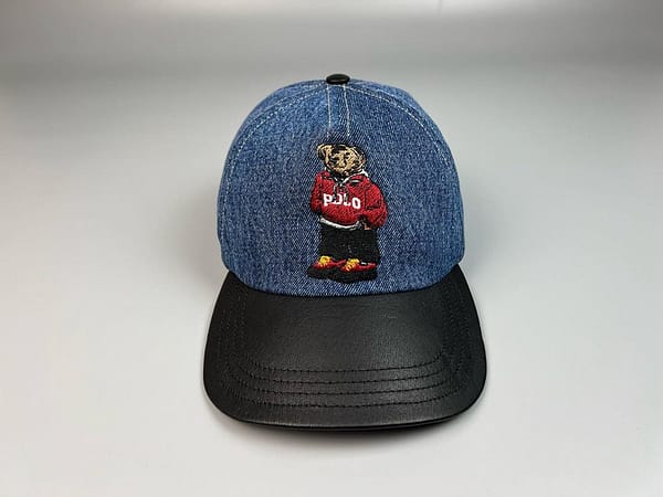 Casual Jeans Cap with leather Brim